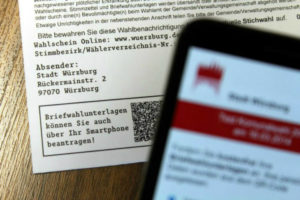 Auch bei der Europawahl können die Wahlunterlagen im Vorfeld per QR-Code bei der Stadt Würzburg bestellt werden. (Foto: Stadt Würzburg)