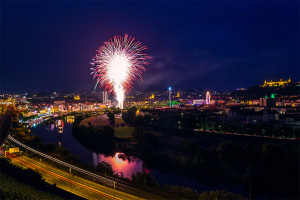 Feuerwerk beim Kiliani-Volksfest 2014 (Foto: www.wuerzburg-fotos.de)