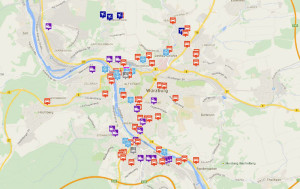 Wo ist es in Würzburg wirklich laut? Der Lärmaktionsplan zeigt die Stelle die den Würzburgern besonders unter den Nägeln brennen (Foto: Screenshot der Google-Map)