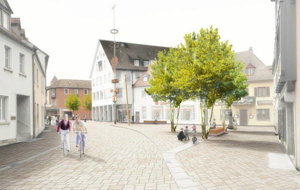 Heidingsfelder Rathausplatz neu gedacht: Der Siegerentwurf stammt vom Büro Capatti Staubach Landschaftsarchitekten in Berlin.