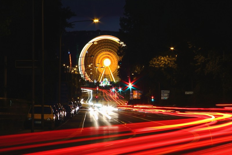 Riesenrad beim Volksfest in Würzburg