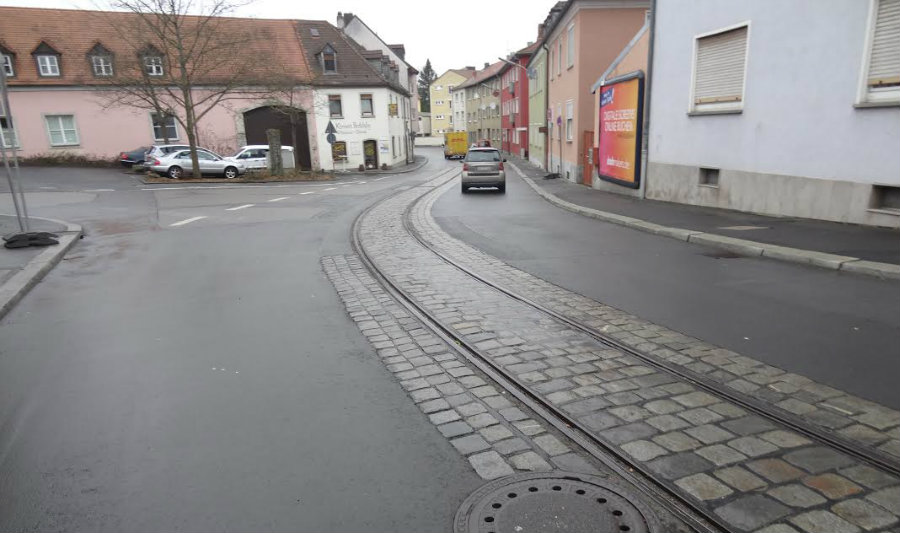 ÖPNV: Gleisbauarbeiten in Heidingsfeld (Foto: WVV)