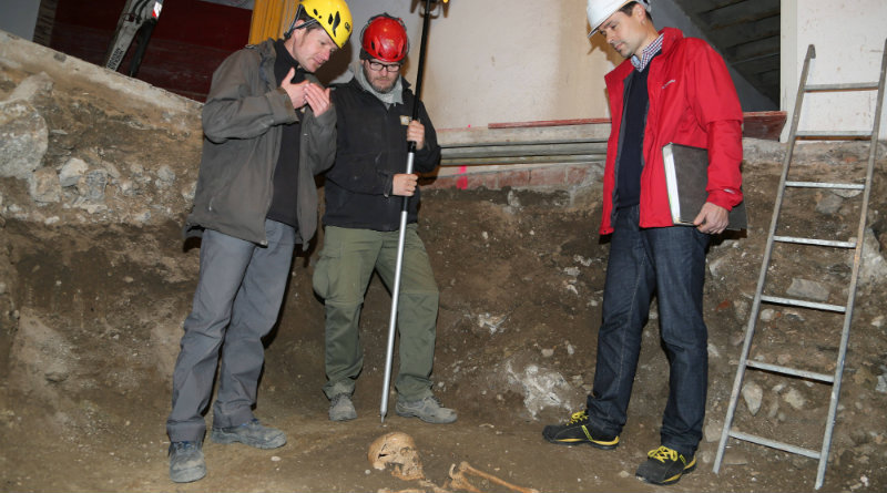 Bei Aushubarbeiten Skelett entdeckt