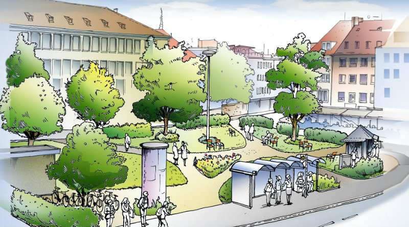 Phase 2 am Kardinal-Faulhaber-Platz: Grüner Platz schon in 2017
