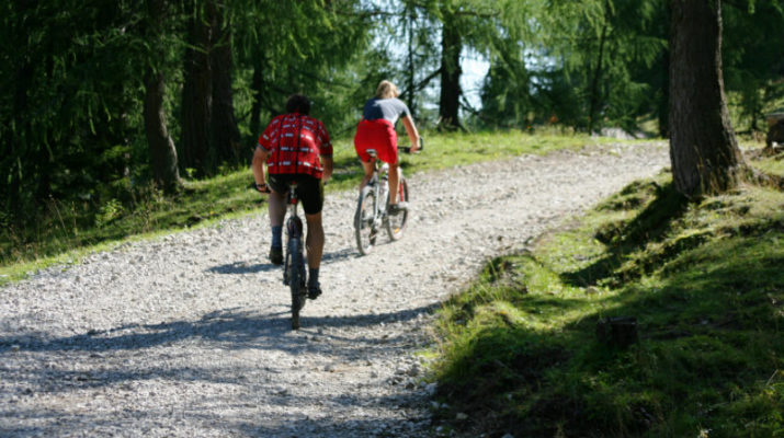 Mountainbiker auf der Strecke