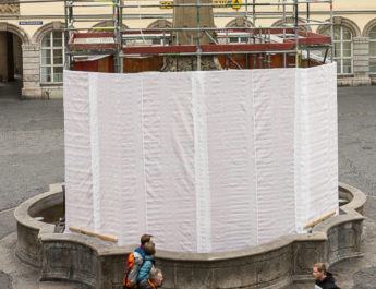 Vierröhrenbrunnen wird saniert