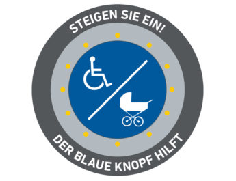 Barrierefrei und sicher unterwegs: Der "Blaue Knopf" hilft