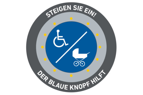Barrierefrei und sicher unterwegs: Der "Blaue Knopf" hilft