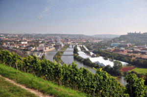 Blick auf die Mainfranken-Messe in Würzburg.