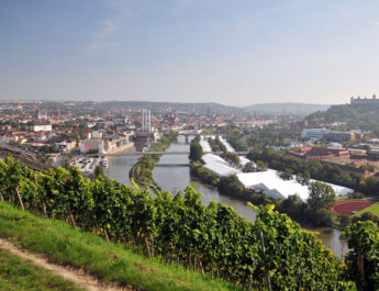 Blick auf die Mainfranken-Messe in Würzburg.