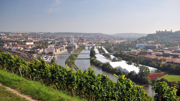 Blick auf die Mainfranken-Messe in Würzburg.