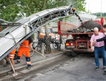 Eine Huckelpiste verschwindet