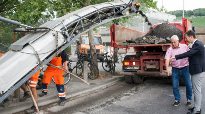 Eine Huckelpiste verschwindet