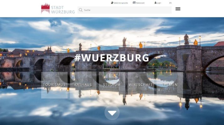 Screenshot von www.wuerzburg.de