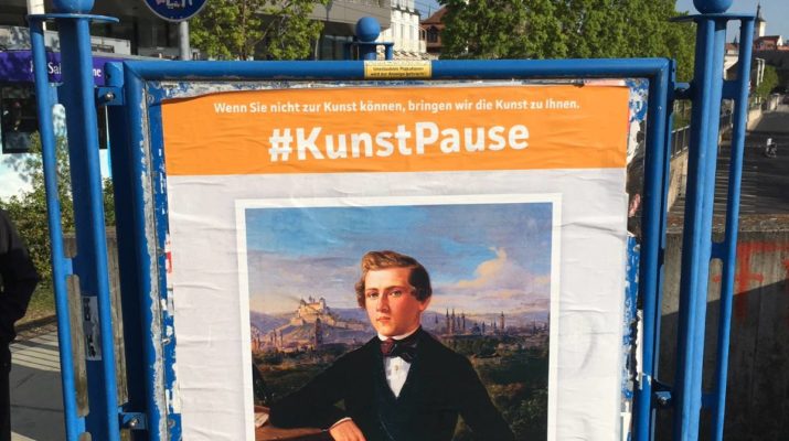 Aktion #KunstPause bringt Kunst auf Plakatständer