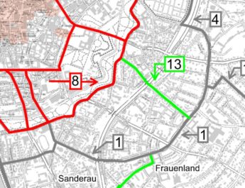 Stadt Würzburg baut Hauptradachsennetz in der Seinsheimstraße aus