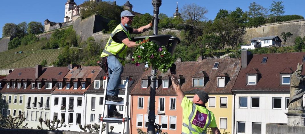 Würzburgs Innenstadt blüht – Flower Baskets 2020