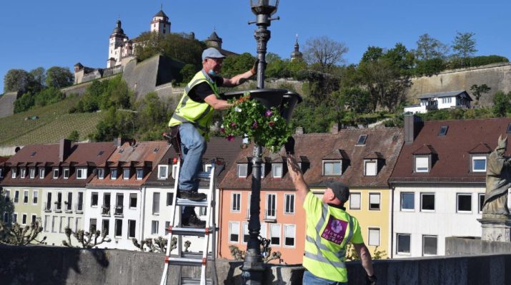 Würzburgs Innenstadt blüht – Flower Baskets 2020